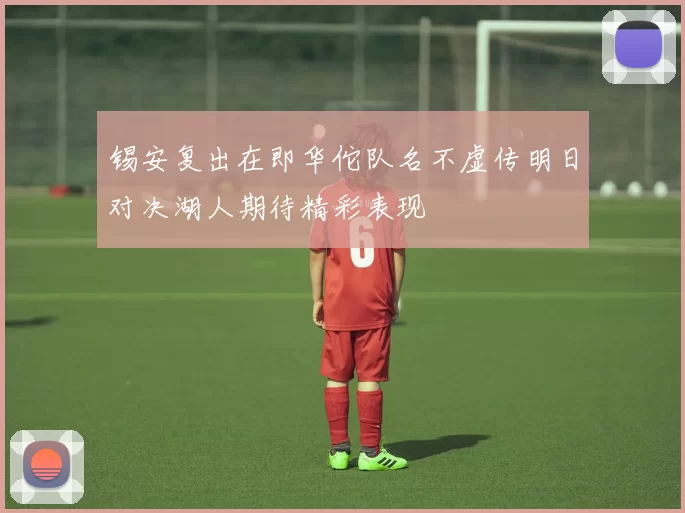 锡安复出在即华佗队名不虚传明日对决湖人期待精彩表现